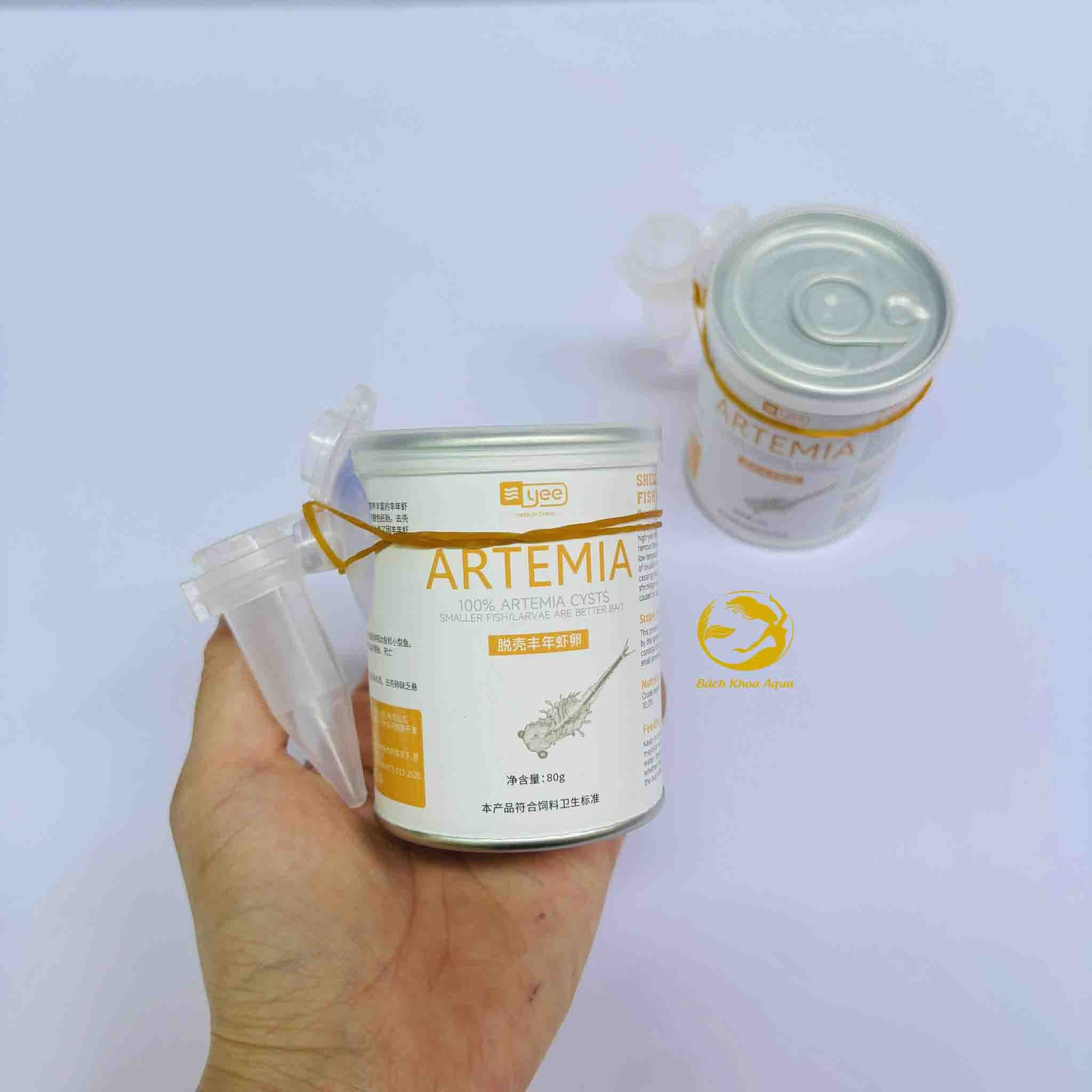 Thức ăn Artemia Yee sấy khô - lon nhôm 80gr